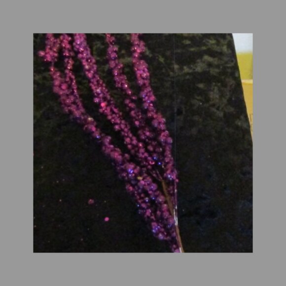 Glitter Hanging Berry Spray Dark Purple - Picture 5 of 7